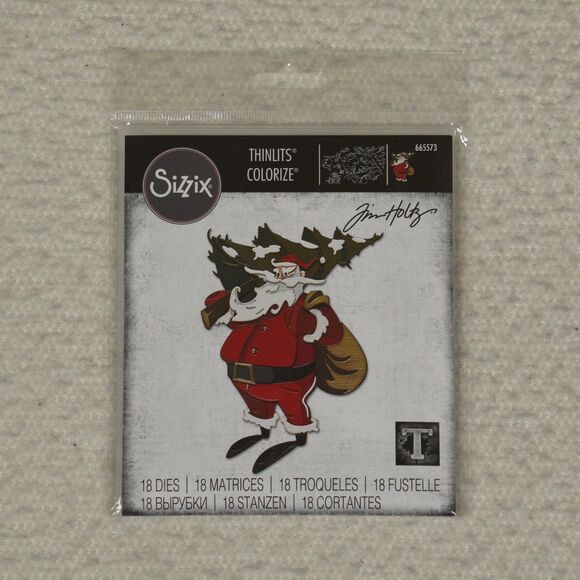 Lot of 5 Sizzix Thinlits Dies and Embossing Folder Jim Holtz Colorized Texture - Picture 5 of 16